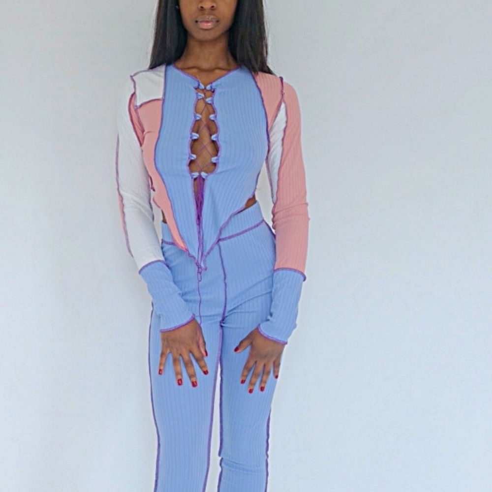 Color Block Two-piece set